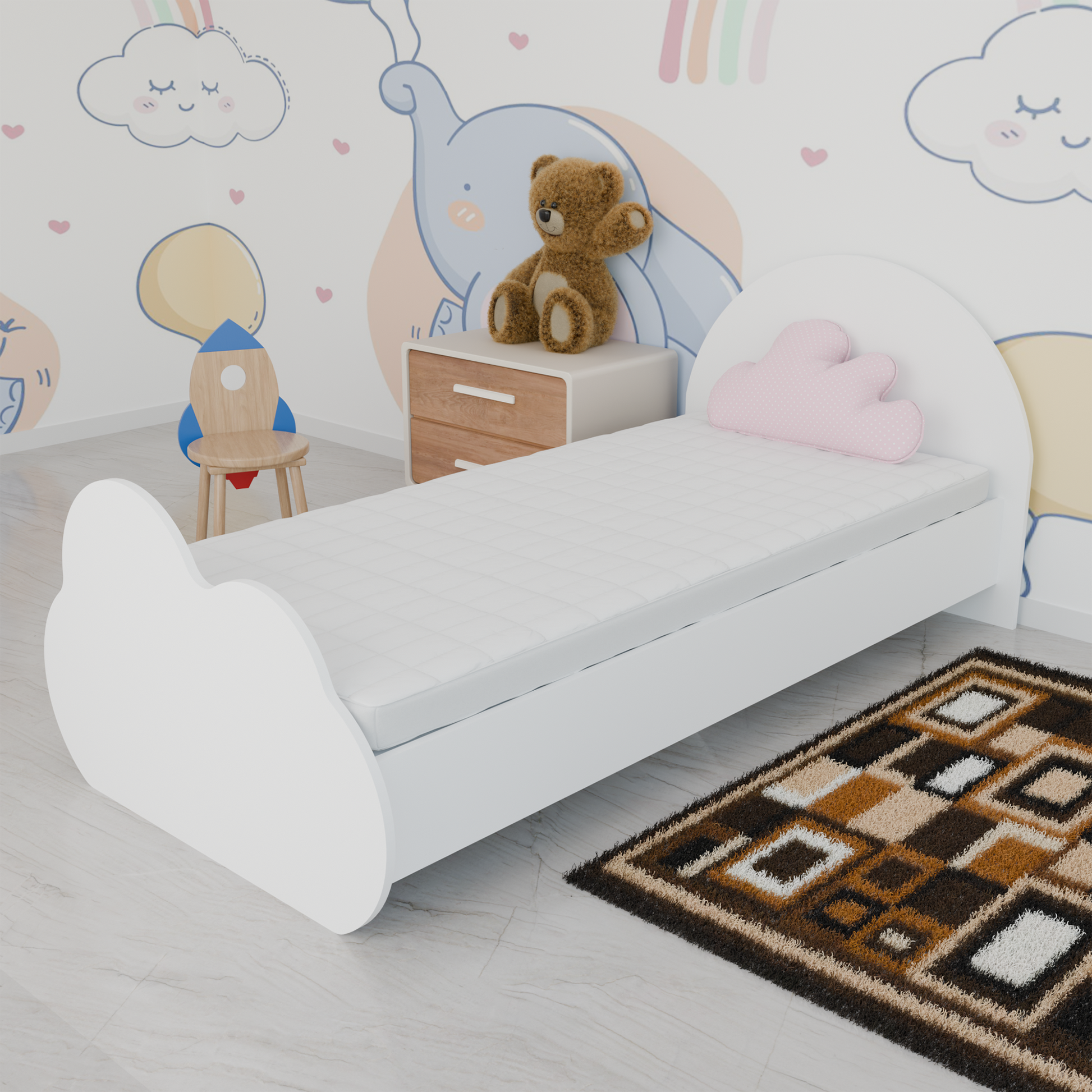 DreamCloud | Bed Cloud Footer Bed VIKI FURNITURE