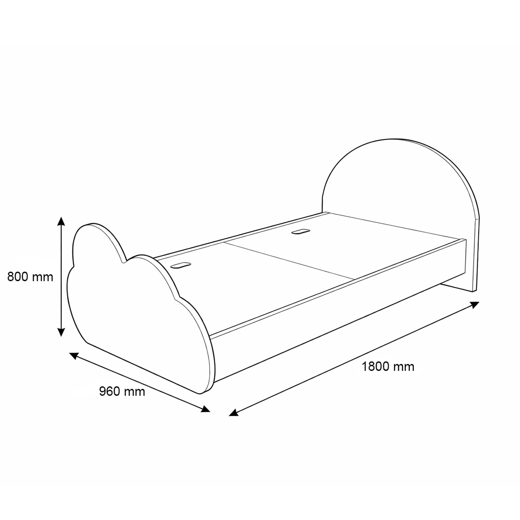 DreamCloud | Bed Cloud Footer Bed VIKI FURNITURE