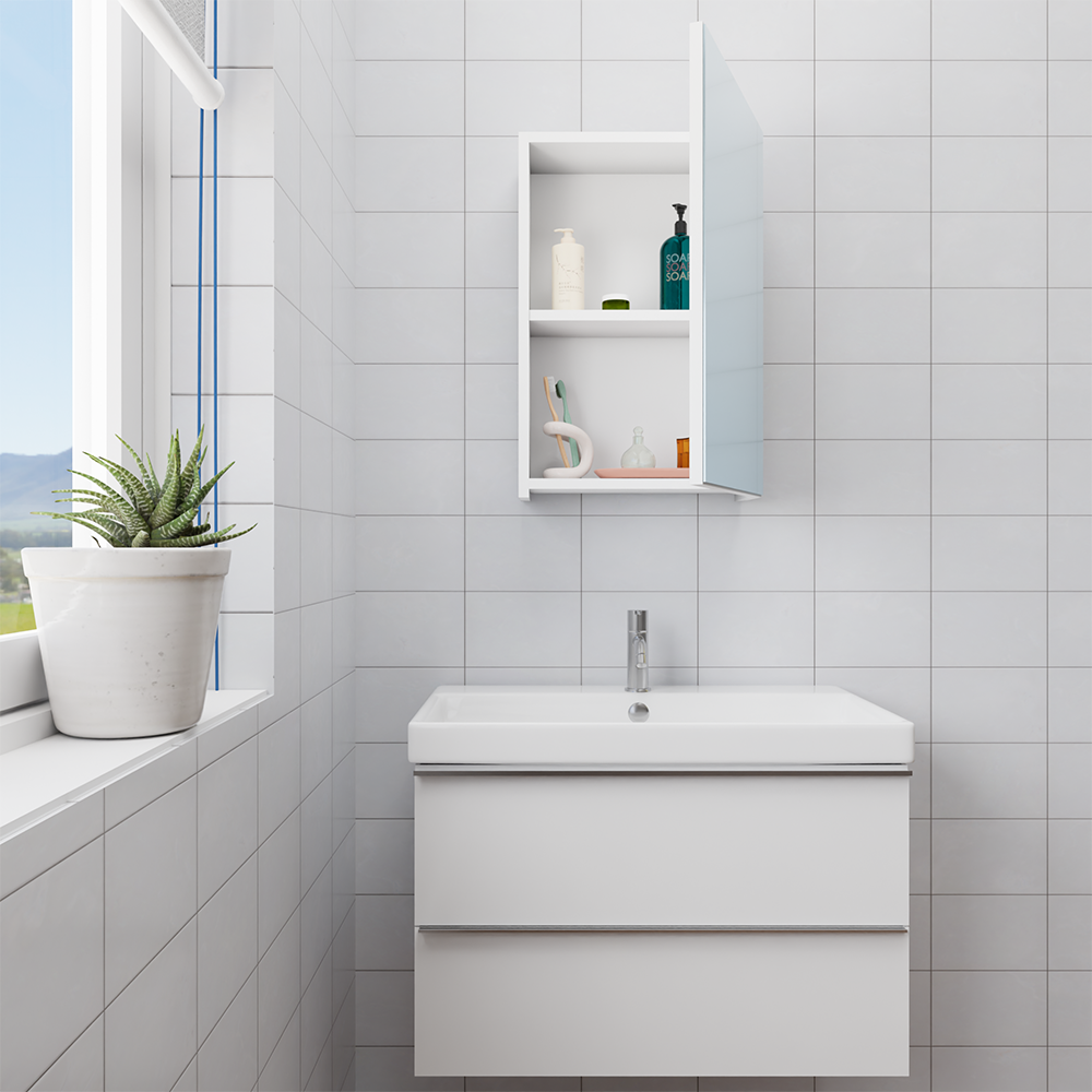 VIKI | BathRoom Wall Mounted Bathroom Cabinet with Mirror | Modern Design for Home & Hotel Bathroom VIKI FURNITURE
