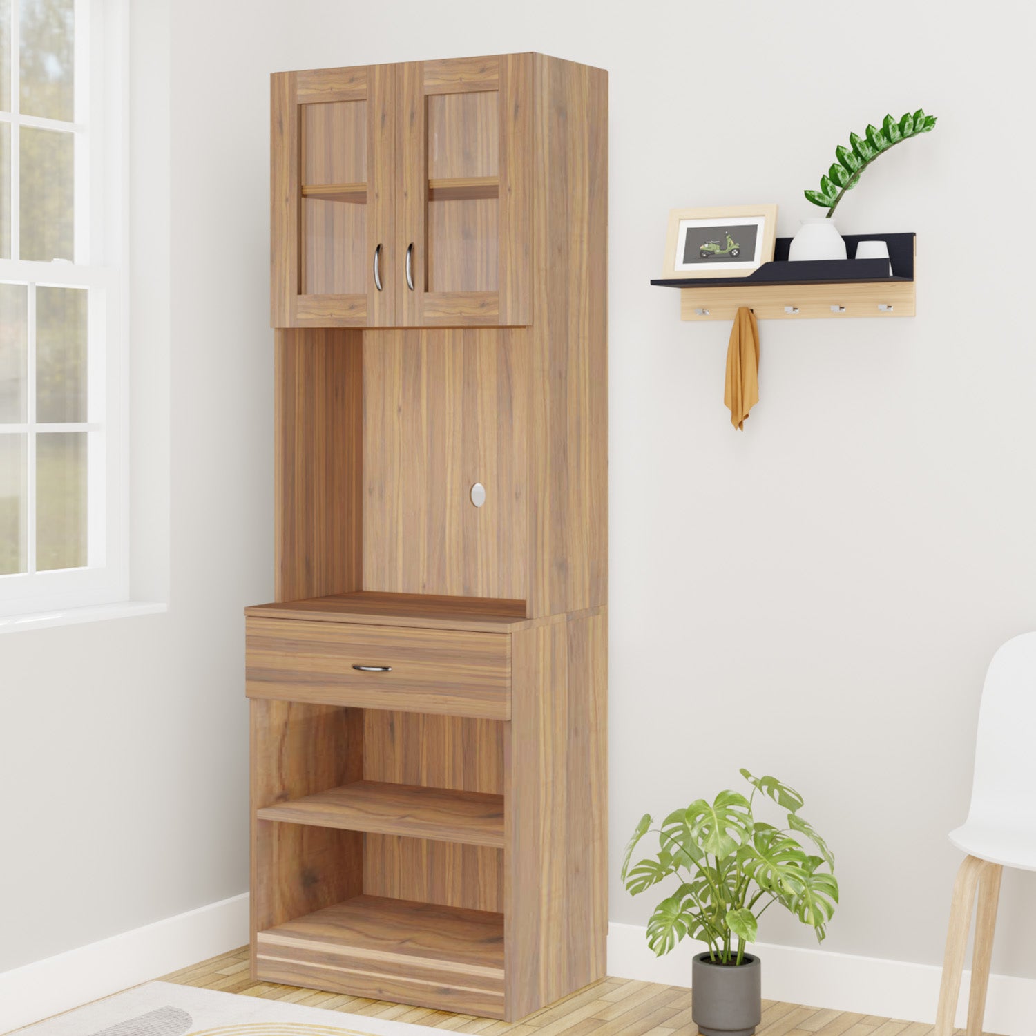 Buffer | Floor Stand | Kitchen Cabinet kitchen cabinet VIKI FURNITURE Walnut