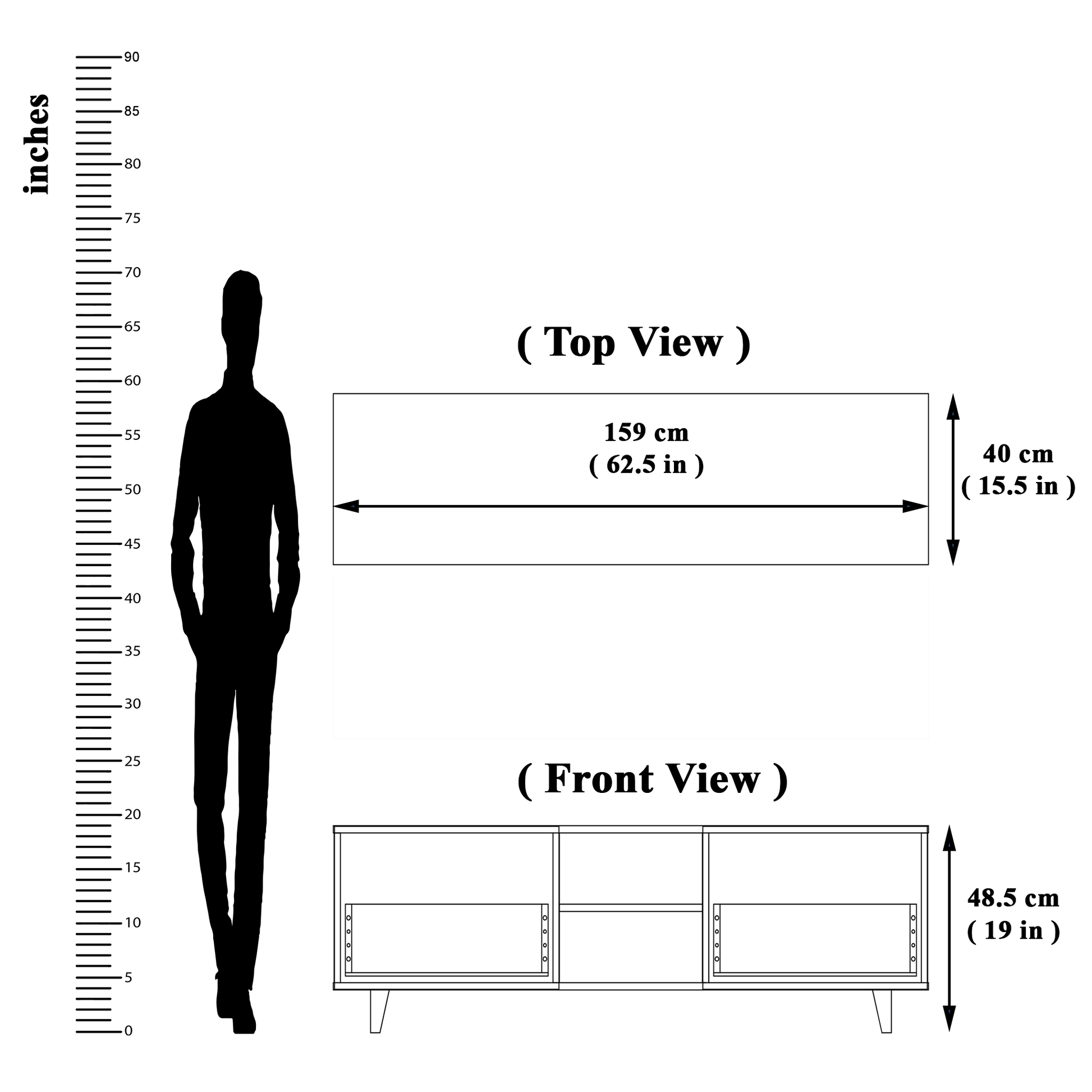 TV Unit | Drawers, Open Shelf | Dual Color TV & Entertainment Unit VIKI FURNITURE
