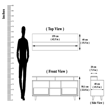 TV Unit | Drawers, Open Shelf & Extension | Single Color TV & Entertainment Unit VIKI FURNITURE