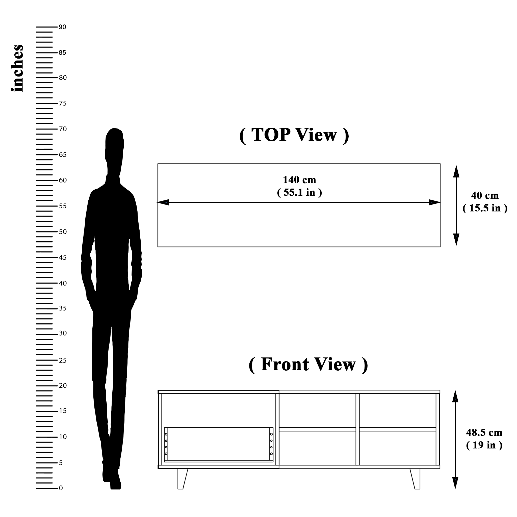 TV Unit | 1 Drawer, Open Shelves | Single Color TV & Entertainment Unit VIKI FURNITURE