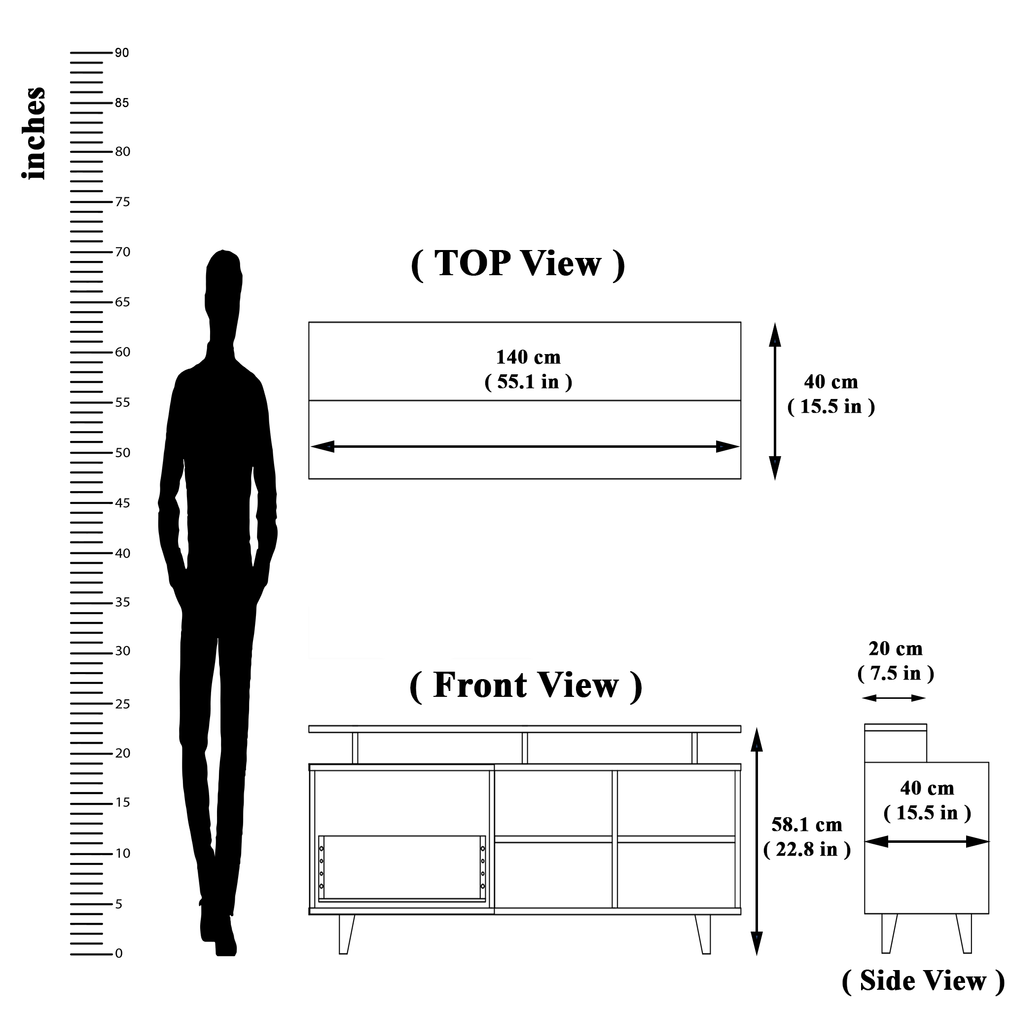 TV Unit | 1 Drawer, Open Shelves & Extension | Single Color TV & Entertainment Unit VIKI FURNITURE