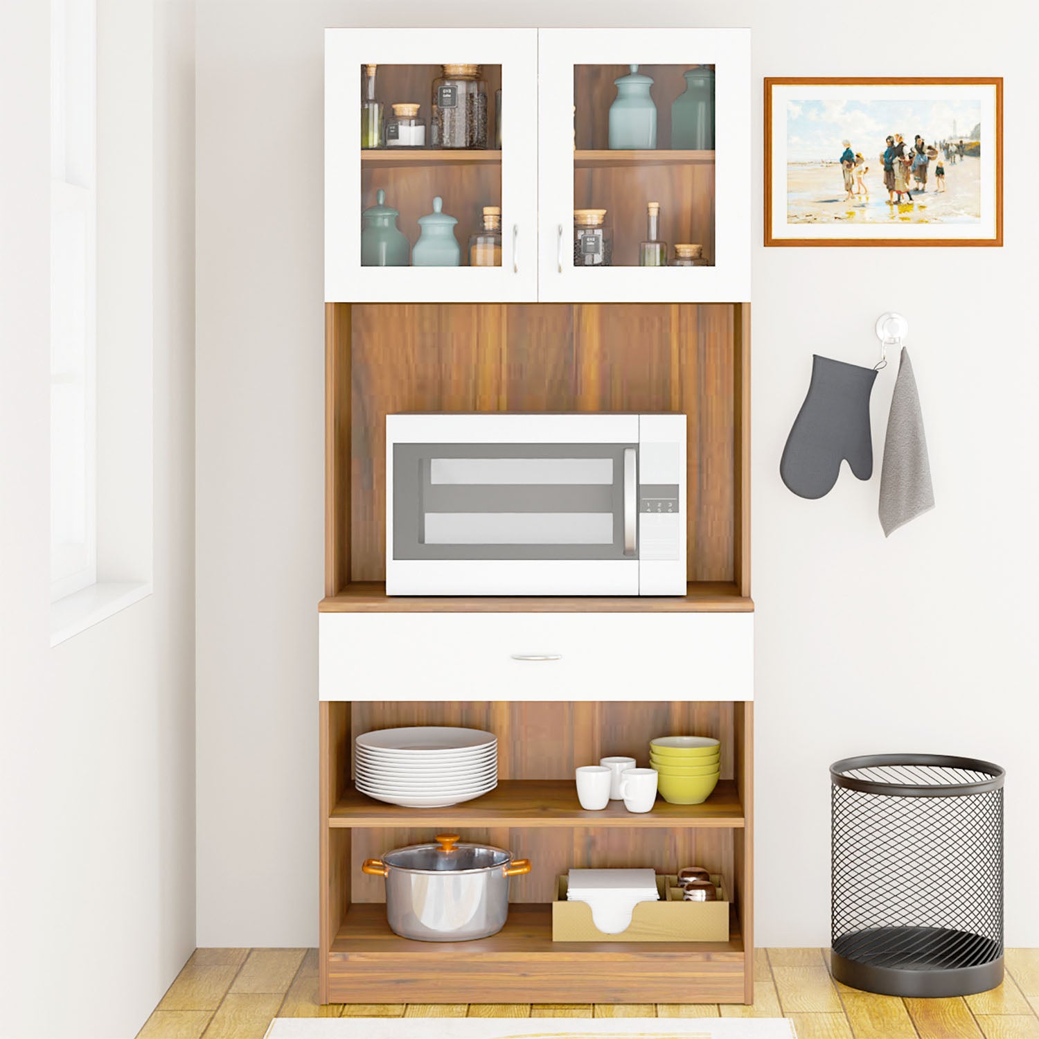 Buffer | Floor Stand | Kitchen Cabinet kitchen cabinet VIKI FURNITURE Walnut