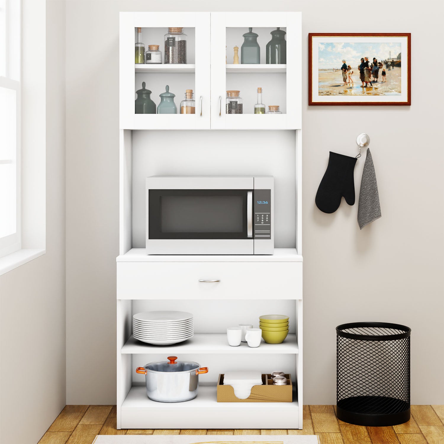 Buffer | Floor Stand | Kitchen Cabinet kitchen cabinet VIKI FURNITURE White