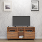 TV unit | 2 Drawers, Shelf & Open Shelves | Single Color TV & Entertainment Unit VIKI FURNITURE Brussel Walnut