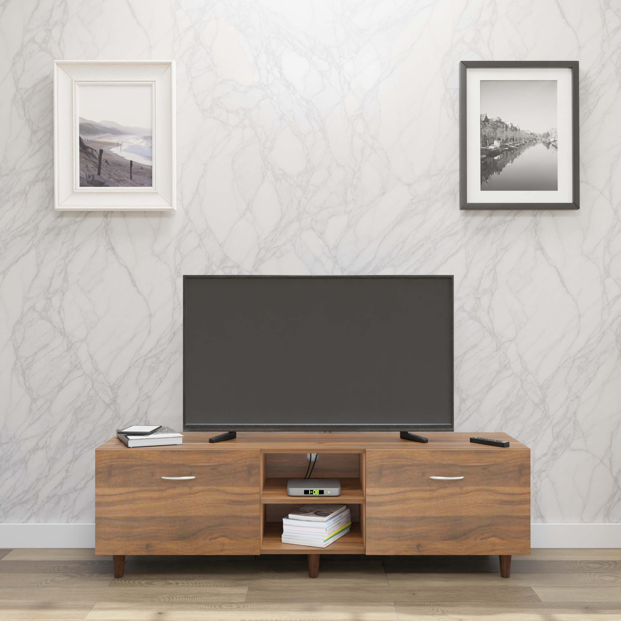 TV Unit | Drawers, Open Shelf | Single Color TV & Entertainment Unit VIKI FURNITURE