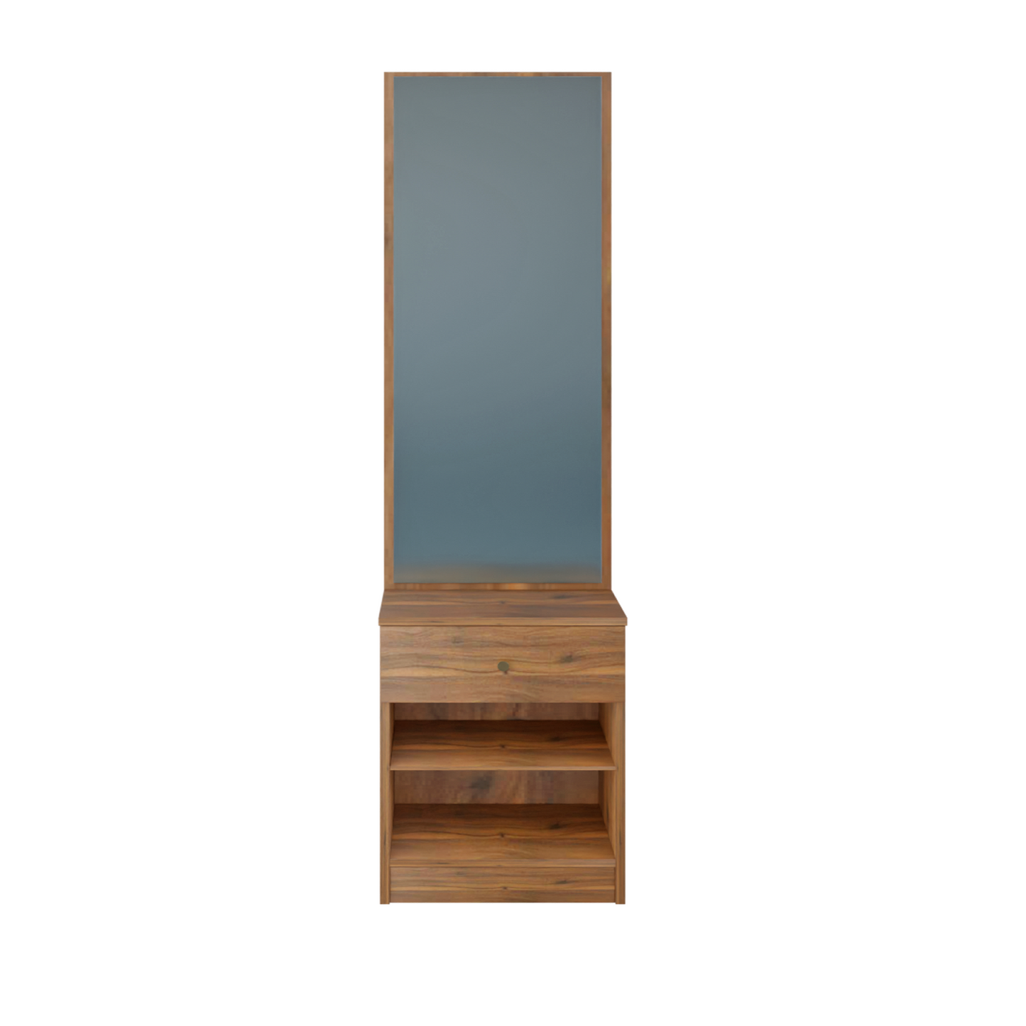 Dressing Table with Mirror Door | Drawer & Open Shelves Dressing Table VIKI FURNITURE
