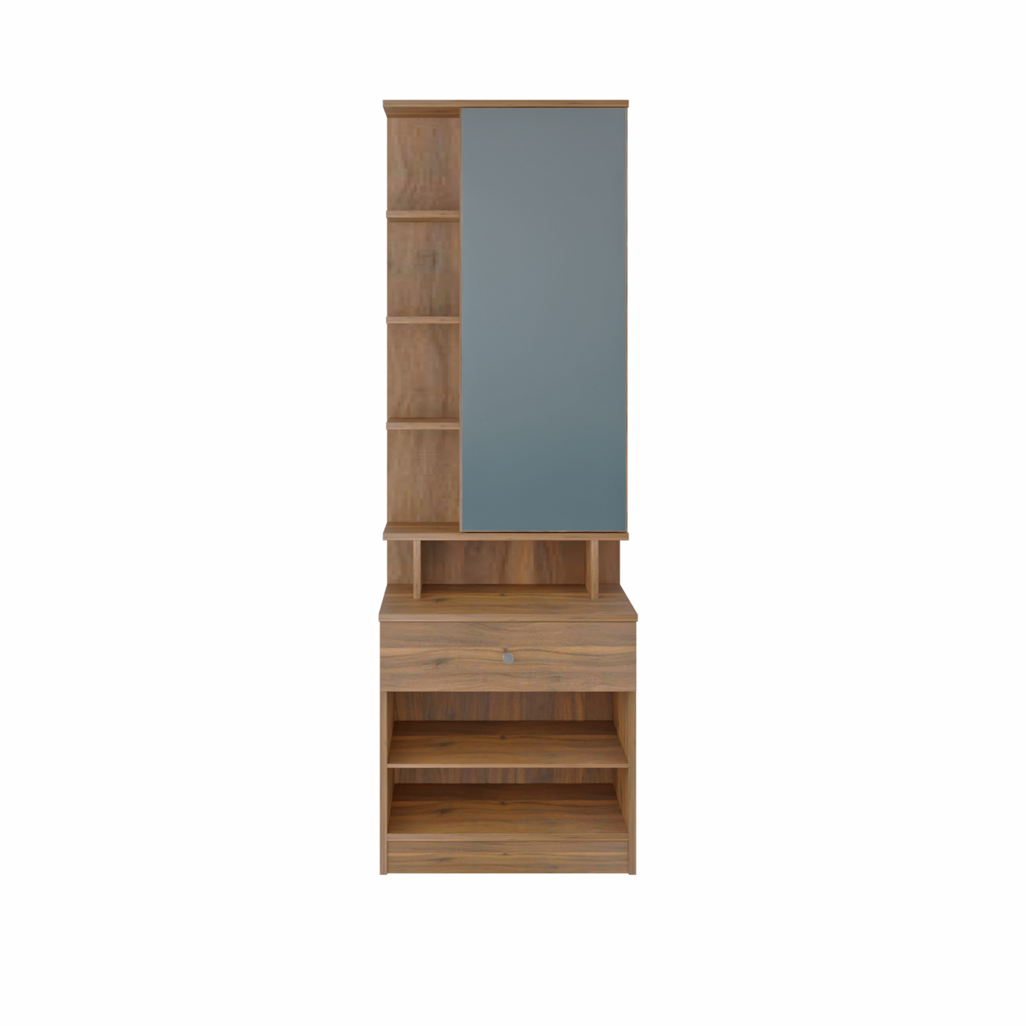 Dressing Table with Mirror Door | Door | Drawer & Open Shelves Dressing Table VIKI FURNITURE