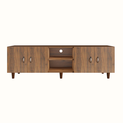 TV unit | 4 Doors, Open Shelves | Single Color TV & Entertainment Unit VIKI FURNITURE