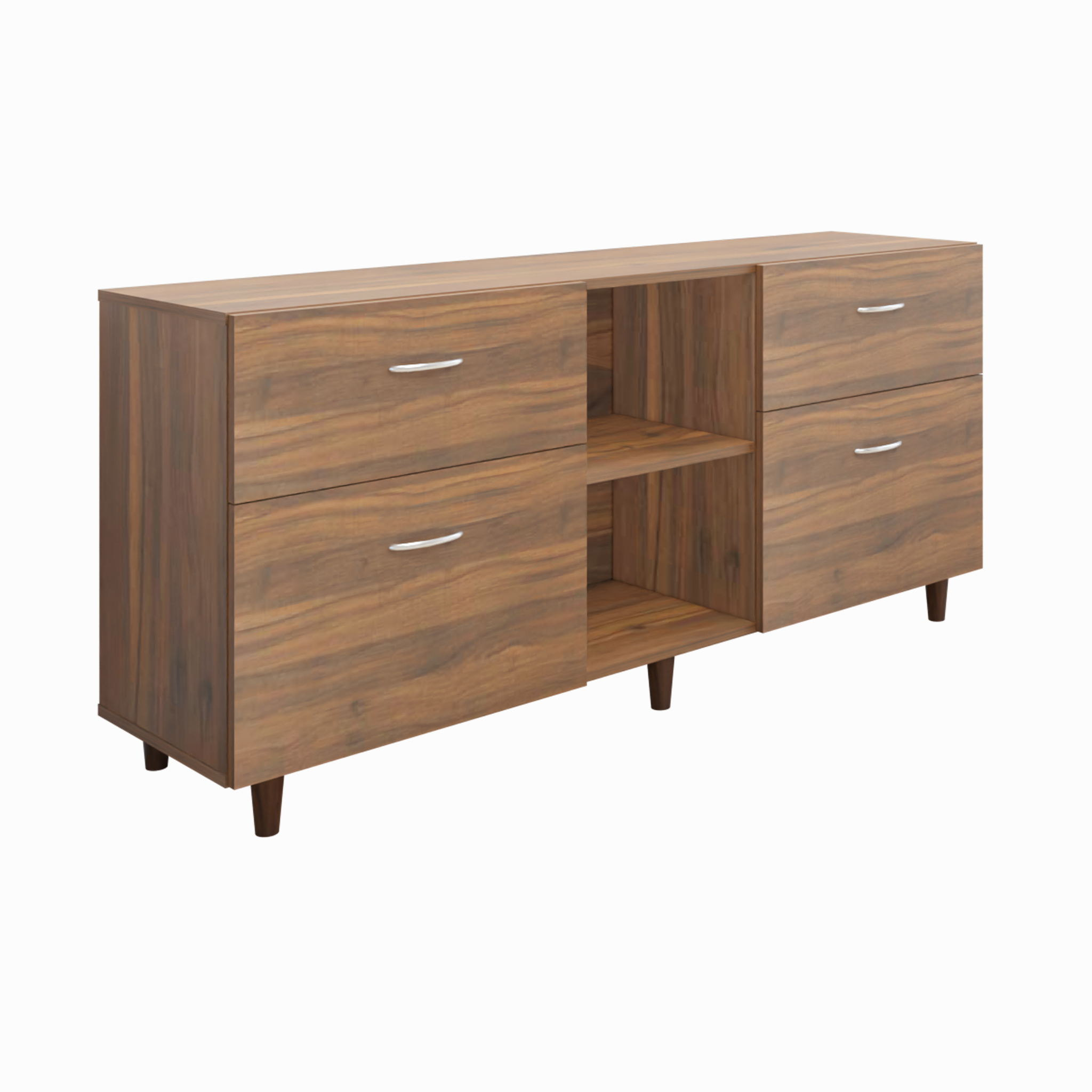 TV unit | 4 Drawers, Open Shelves | Single Color TV & Entertainment Unit VIKI FURNITURE