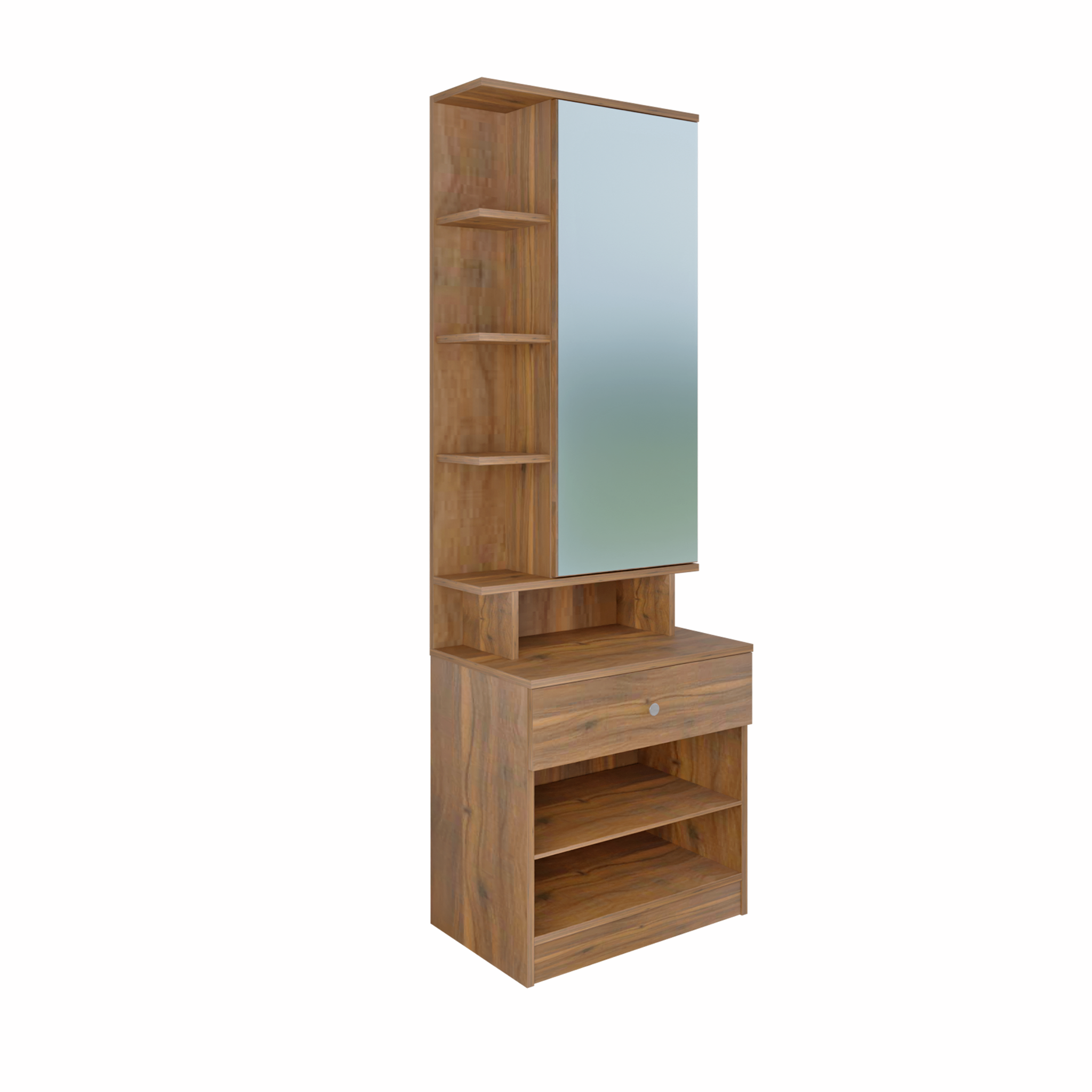 Dressing Table with Mirror Door | Door | Drawer & Open Shelves Dressing Table VIKI FURNITURE