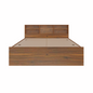 VIKI | Head Shelf Engineered Wood Bed with Storage, Bedroom Bed Bedroom Furniture Sets VIKI FURNITURE Walnut Queen