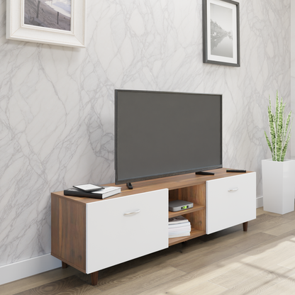 TV Unit | Drawers, Open Shelf | Dual Color TV & Entertainment Unit VIKI FURNITURE