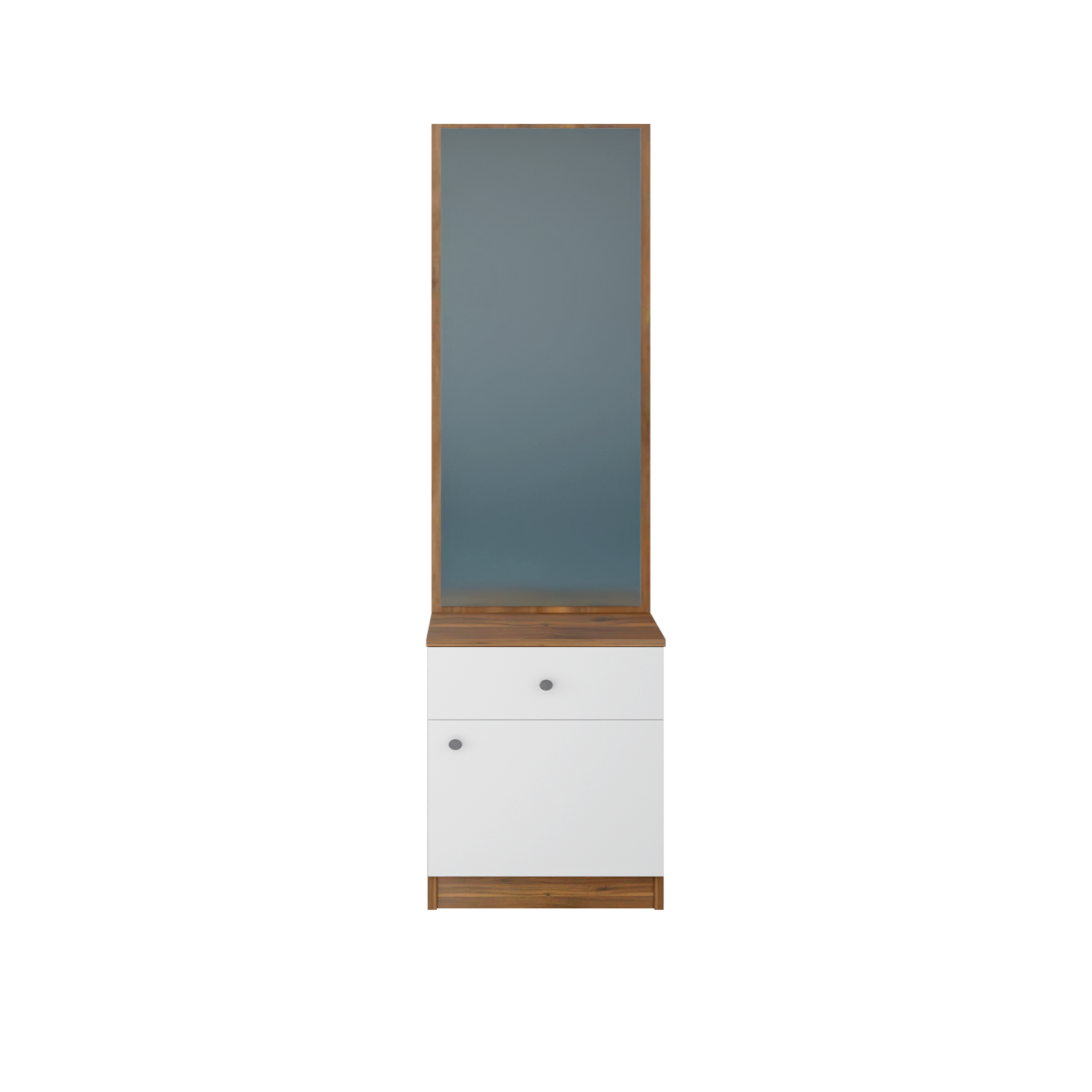 Dressing Table with Mirror Door | Door | Drawer & Open Shelves Dressing Table VIKI FURNITURE