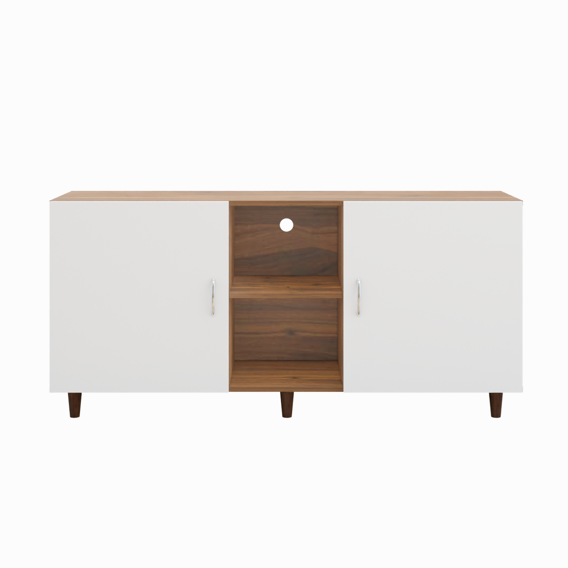 TV Unit | 2 Doors, Open Shelves | Dual Color TV & Entertainment Unit VIKI FURNITURE