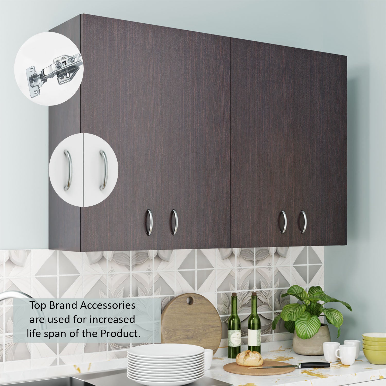 Traksha | Modular Kitchen | Wall Cabinet - 4 Doors kitchen cabinet VIKI FURNITURE