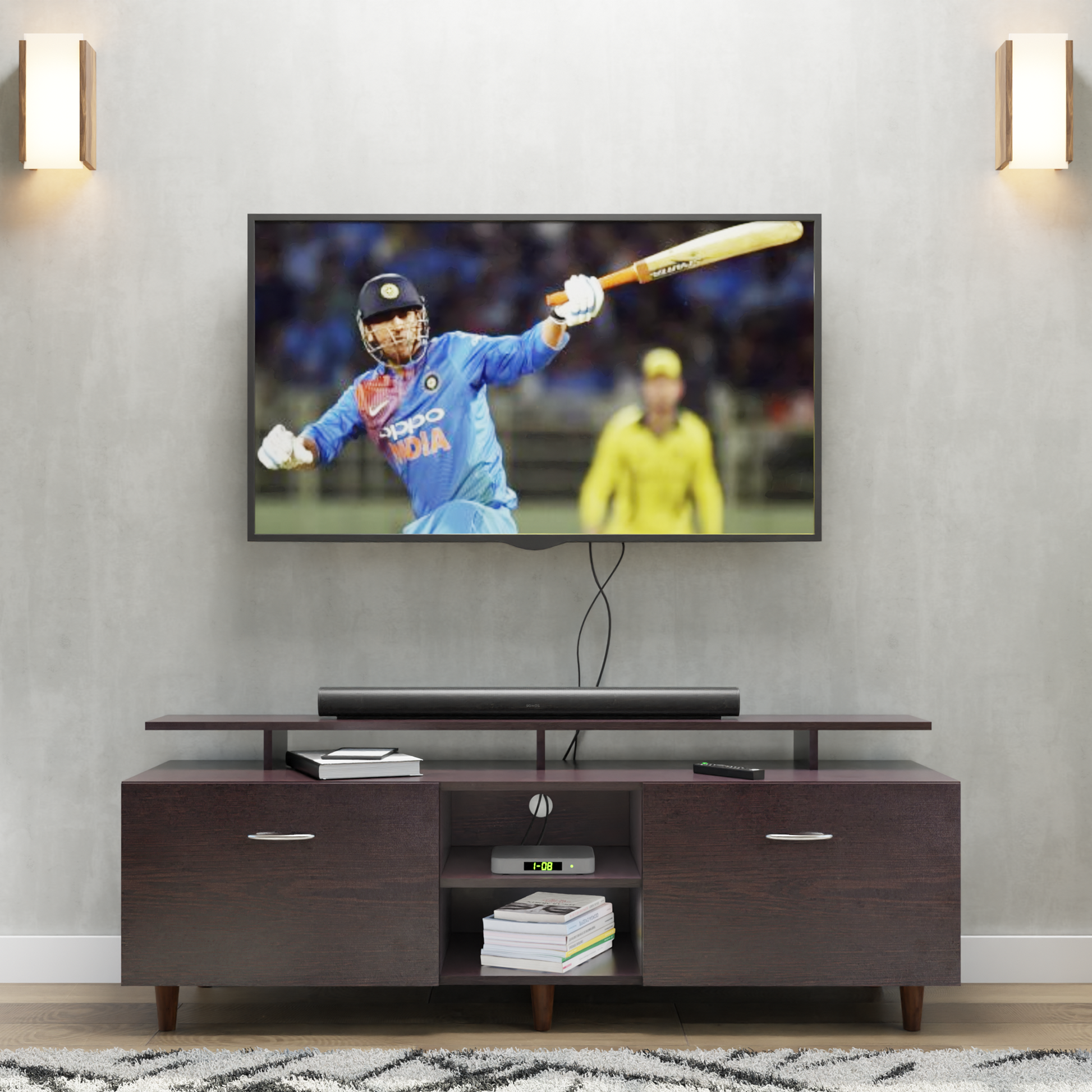 TV Unit | Drawers, Open Shelf & Extension | Single Color TV & Entertainment Unit VIKI FURNITURE