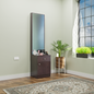 Dressing Table with Mirror Door | Door | Drawer & Open Shelves Dressing Table VIKI FURNITURE Dark Wenge