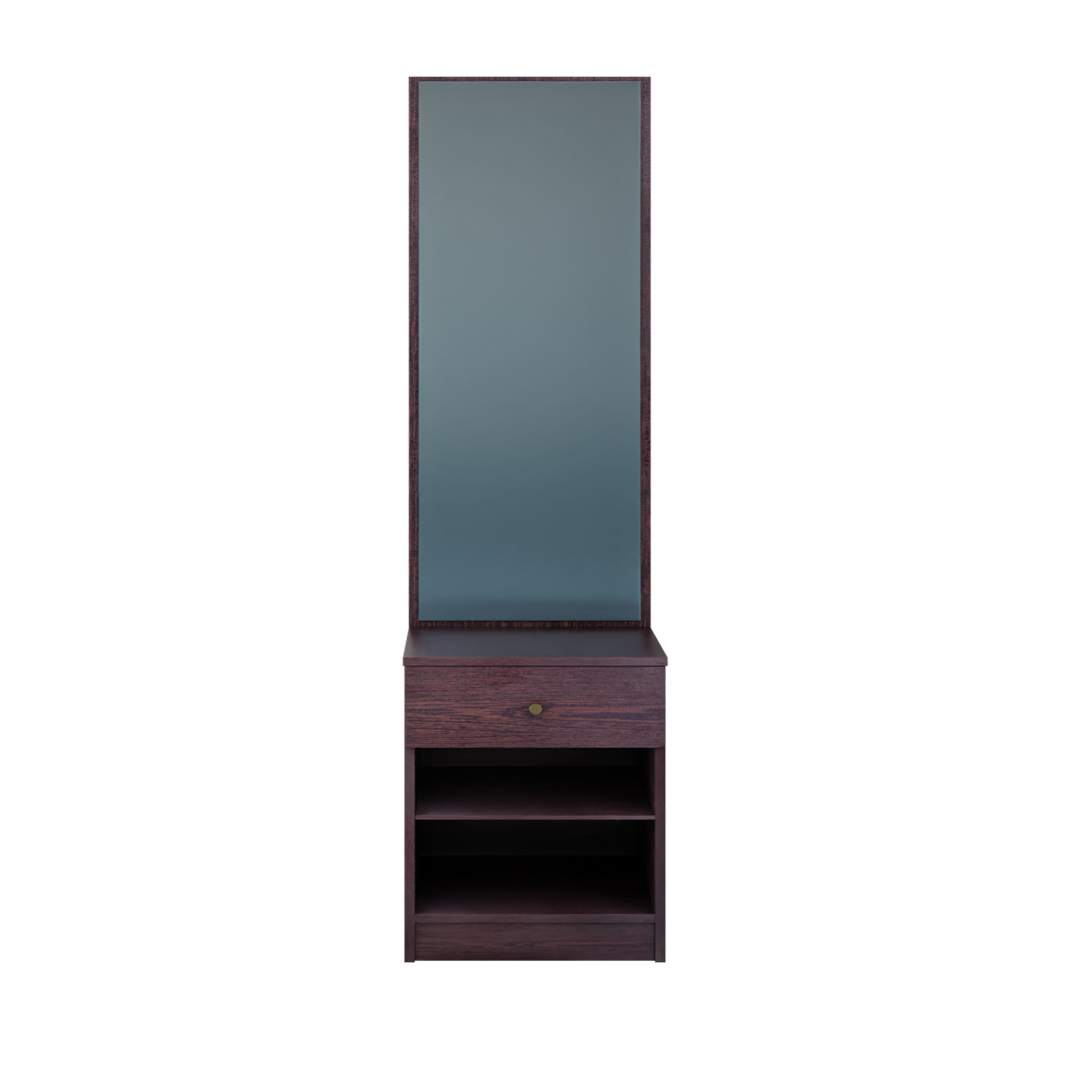 Dressing Table with Mirror Door | Drawer & Open Shelves Dressing Table VIKI FURNITURE