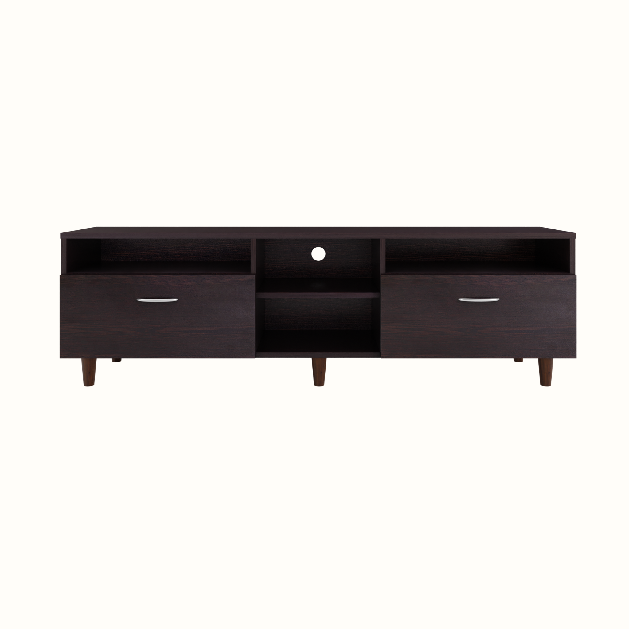 TV Unit | 2 Drawers, Open Shelves | Single Color TV & Entertainment Unit VIKI FURNITURE