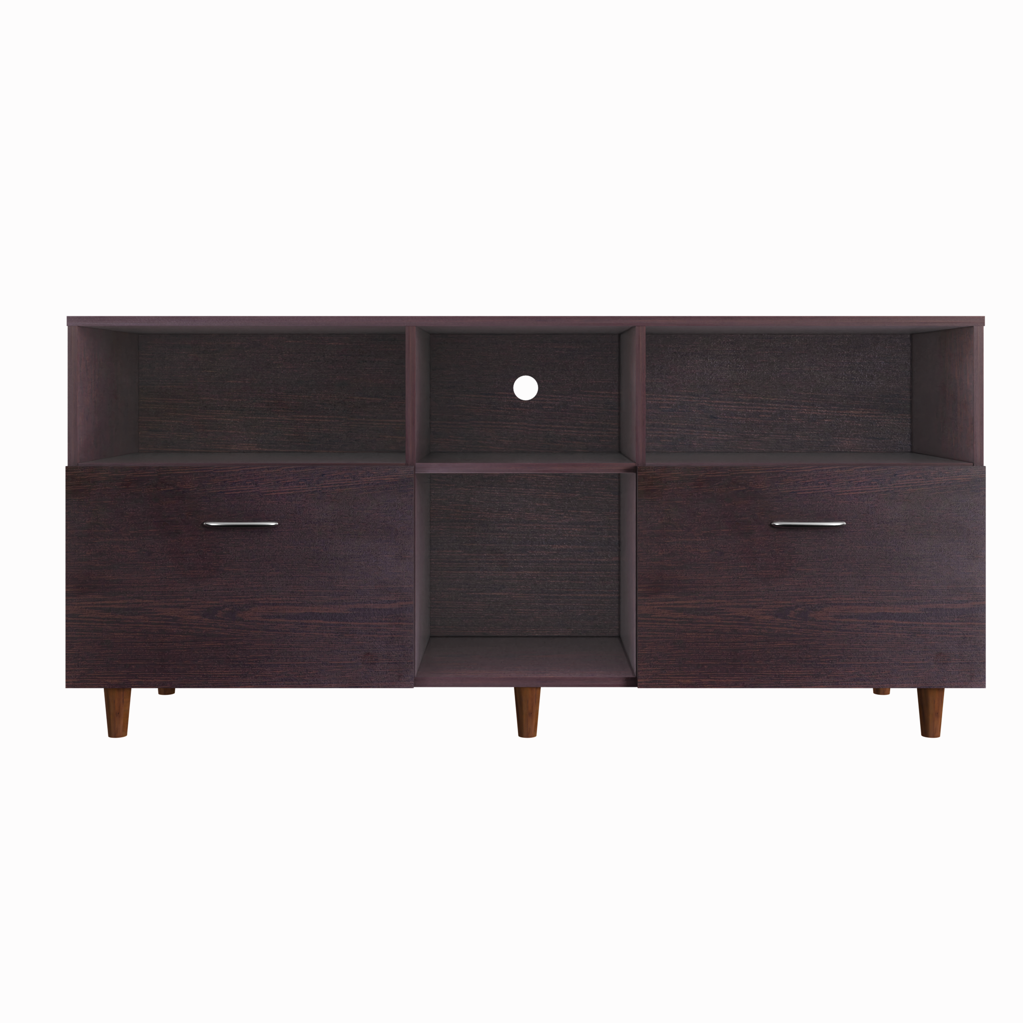 TV unit | 2 Drawers, Shelf & Open Shelves | Single Color TV & Entertainment Unit VIKI FURNITURE