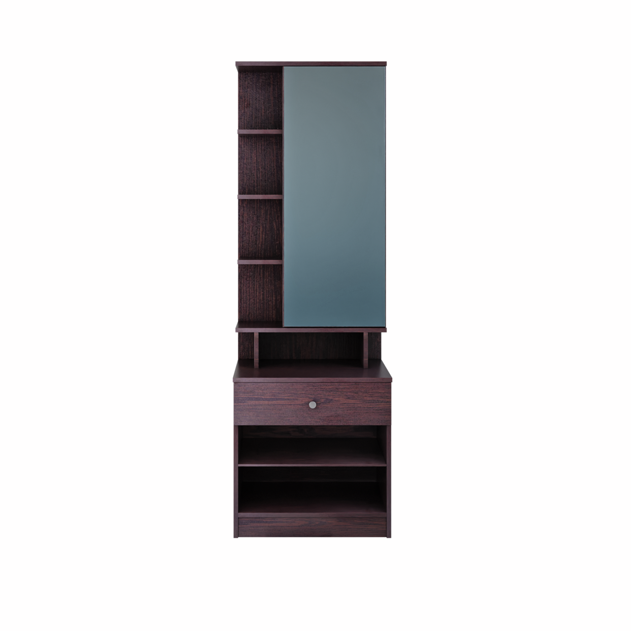 Dressing Table with Mirror Door | Door | Drawer & Open Shelves Dressing Table VIKI FURNITURE