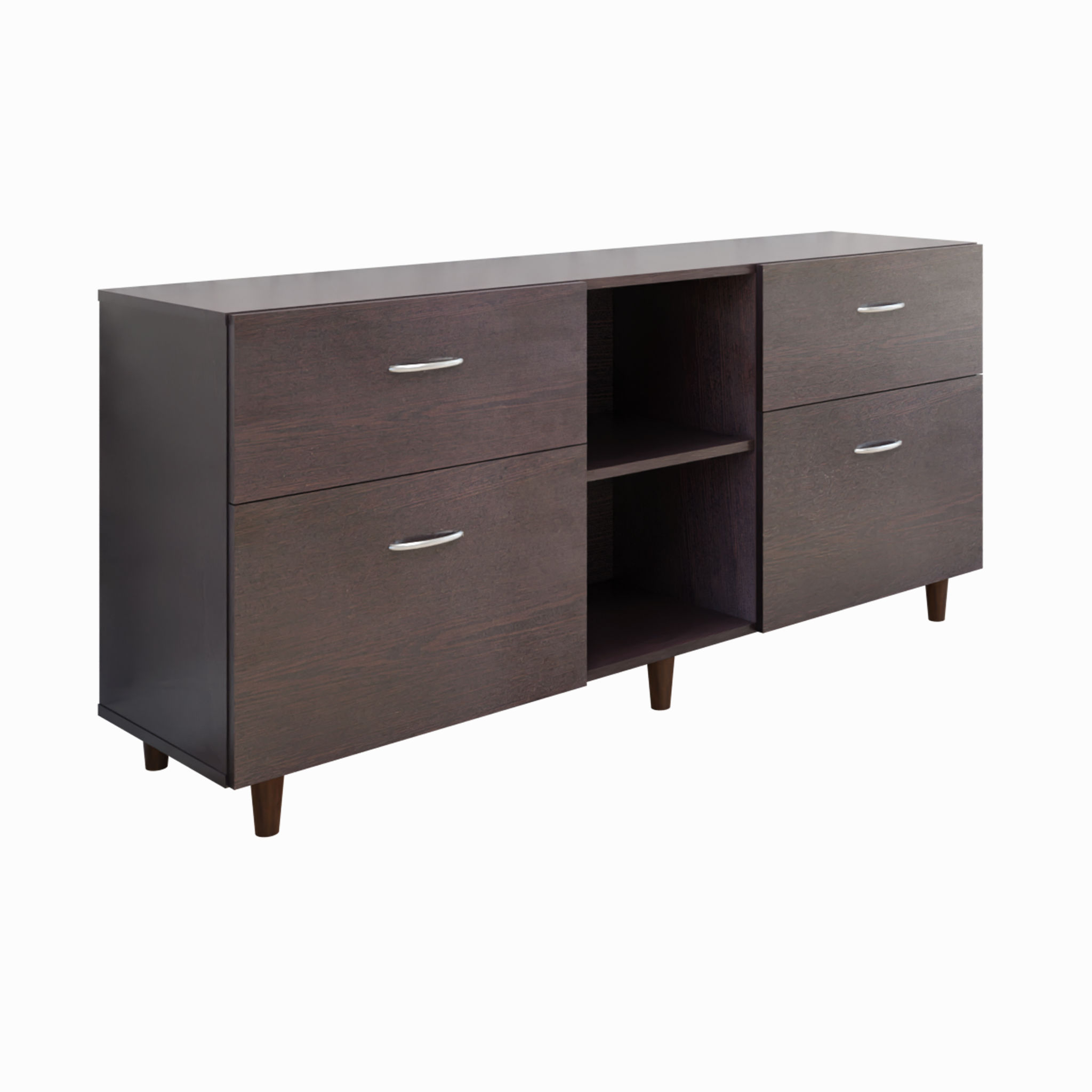 TV unit | 4 Drawers, Open Shelves | Single Color TV & Entertainment Unit VIKI FURNITURE