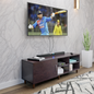 TV Unit | 1 Door, Open Shelves | Single Color TV & Entertainment Unit VIKI FURNITURE Dark Wenge