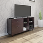 TV Unit | 2 Drawers, Shelf & Open Shelves | Single Color TV & Entertainment Unit VIKI FURNITURE Dark Wenge