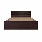 VIKI | Head Shelf Engineered Wood Bed with Storage, Bedroom Bed Bedroom Furniture Sets VIKI FURNITURE Wenge Queen