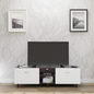 TV Unit | Drawers, Open Shelf | Dual Color TV & Entertainment Unit VIKI FURNITURE Dark Wenge with Frosty White