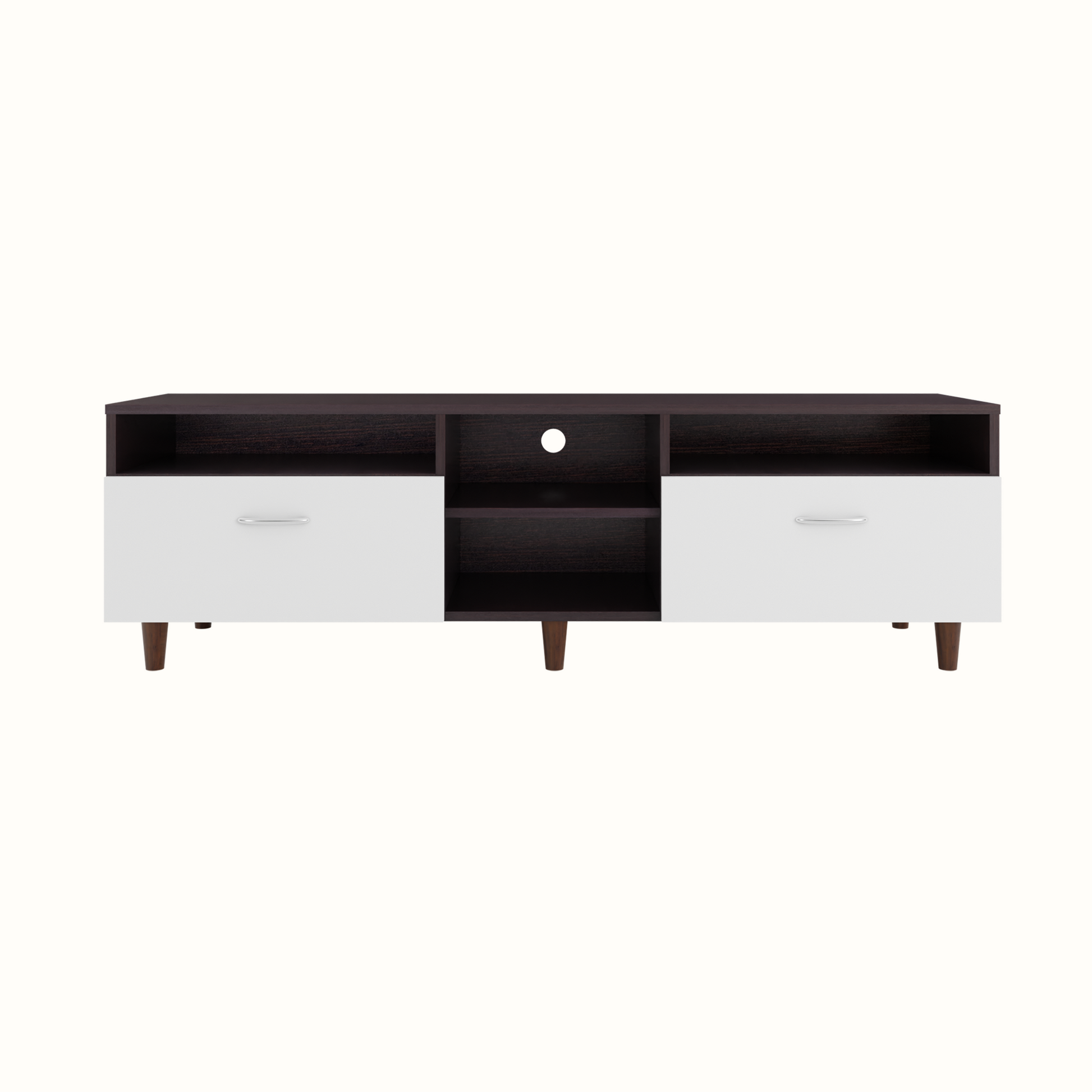 TV Unit | 2 Drawers, Open Shelves | Dual Color TV & Entertainment Unit VIKI FURNITURE
