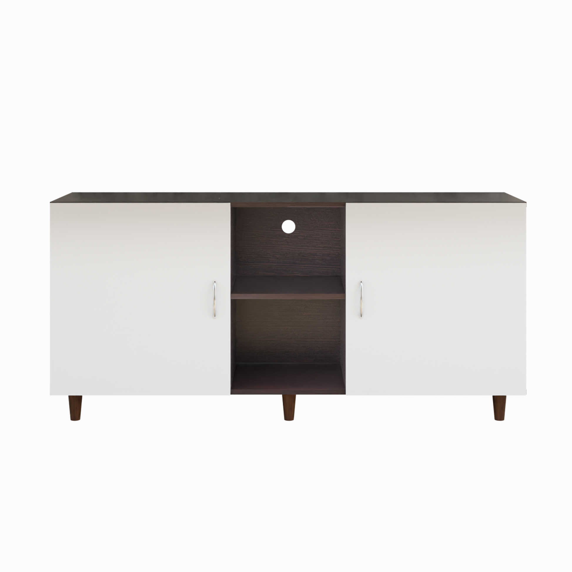 TV Unit | 2 Doors, Open Shelves | Dual Color TV & Entertainment Unit VIKI FURNITURE