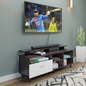 TV Unit | 1 Drawer, Shelf, Open Shelves & Extension | Dual Color TV & Entertainment Unit VIKI FURNITURE Dark Wenge with Frosty White