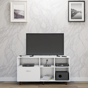TV Unit | 1 Drawer, Shelf & Open Shelves | Single Color TV & Entertainment Unit VIKI FURNITURE