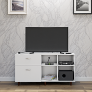 TV Unit | 2 Drawers, Shelf & Open Shelves | Single Color TV & Entertainment Unit VIKI FURNITURE