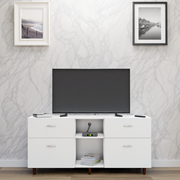 TV unit | 4 Drawers, Open Shelves | Single Color TV & Entertainment Unit VIKI FURNITURE