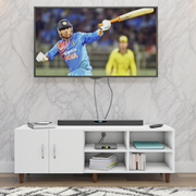 TV Unit | 2 Door, Open Shelves | Single Color TV & Entertainment Unit VIKI FURNITURE