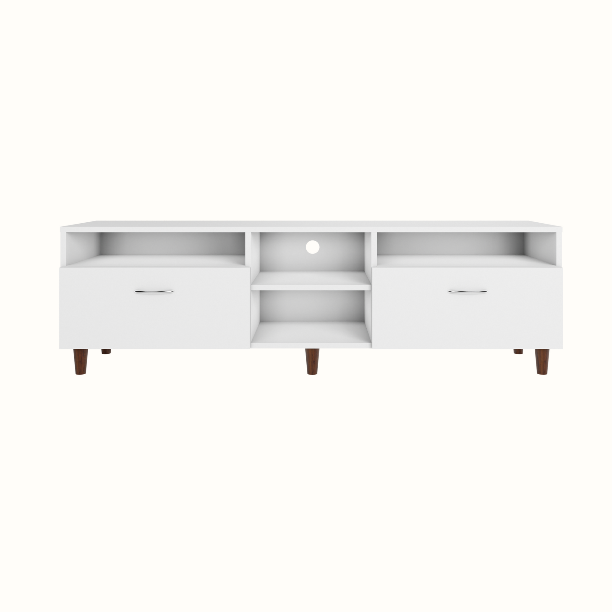 TV Unit | 2 Drawers, Open Shelves | Single Color TV & Entertainment Unit VIKI FURNITURE