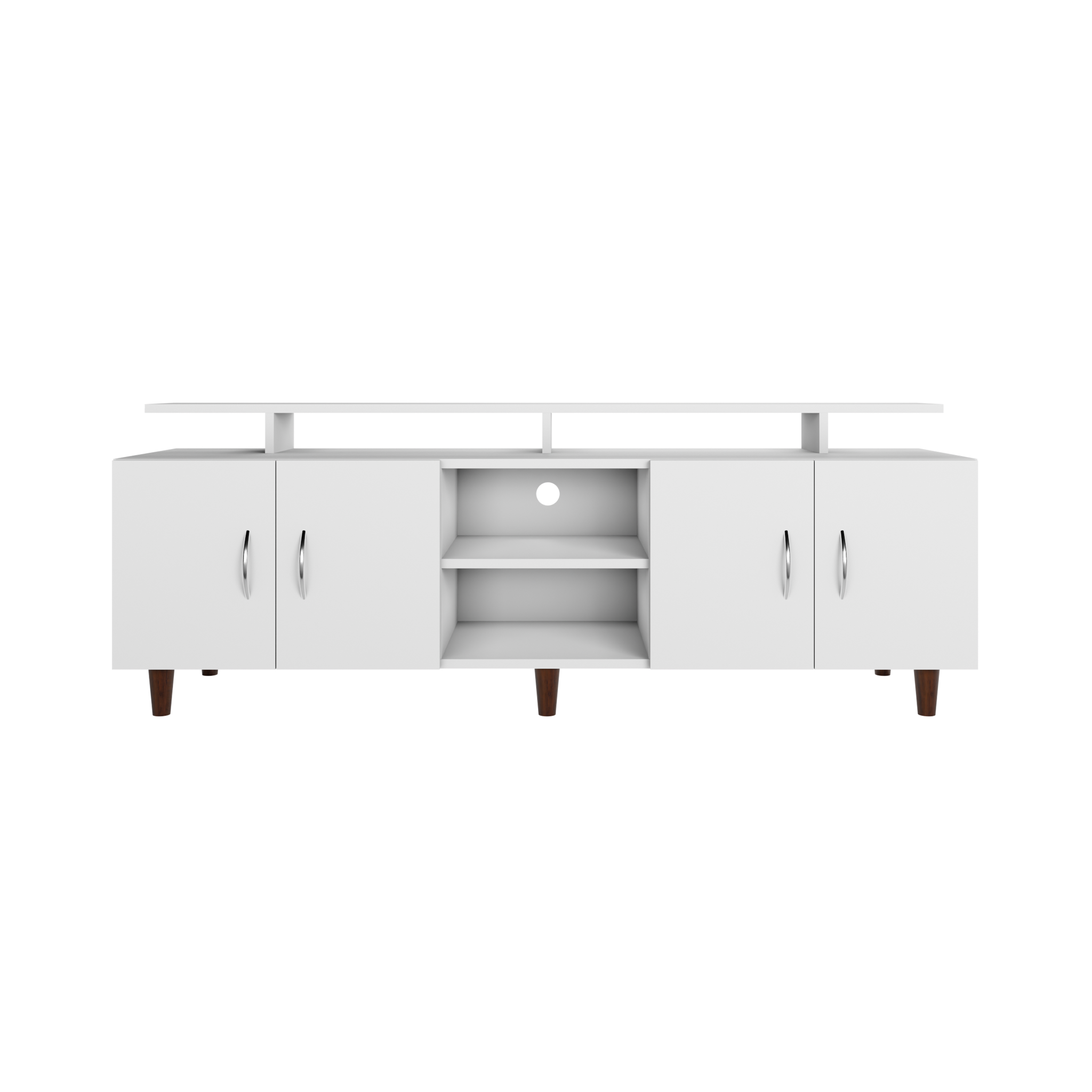 TV unit | 4 Doors, Open Shelves & Extension | Single Color TV & Entertainment Unit VIKI FURNITURE