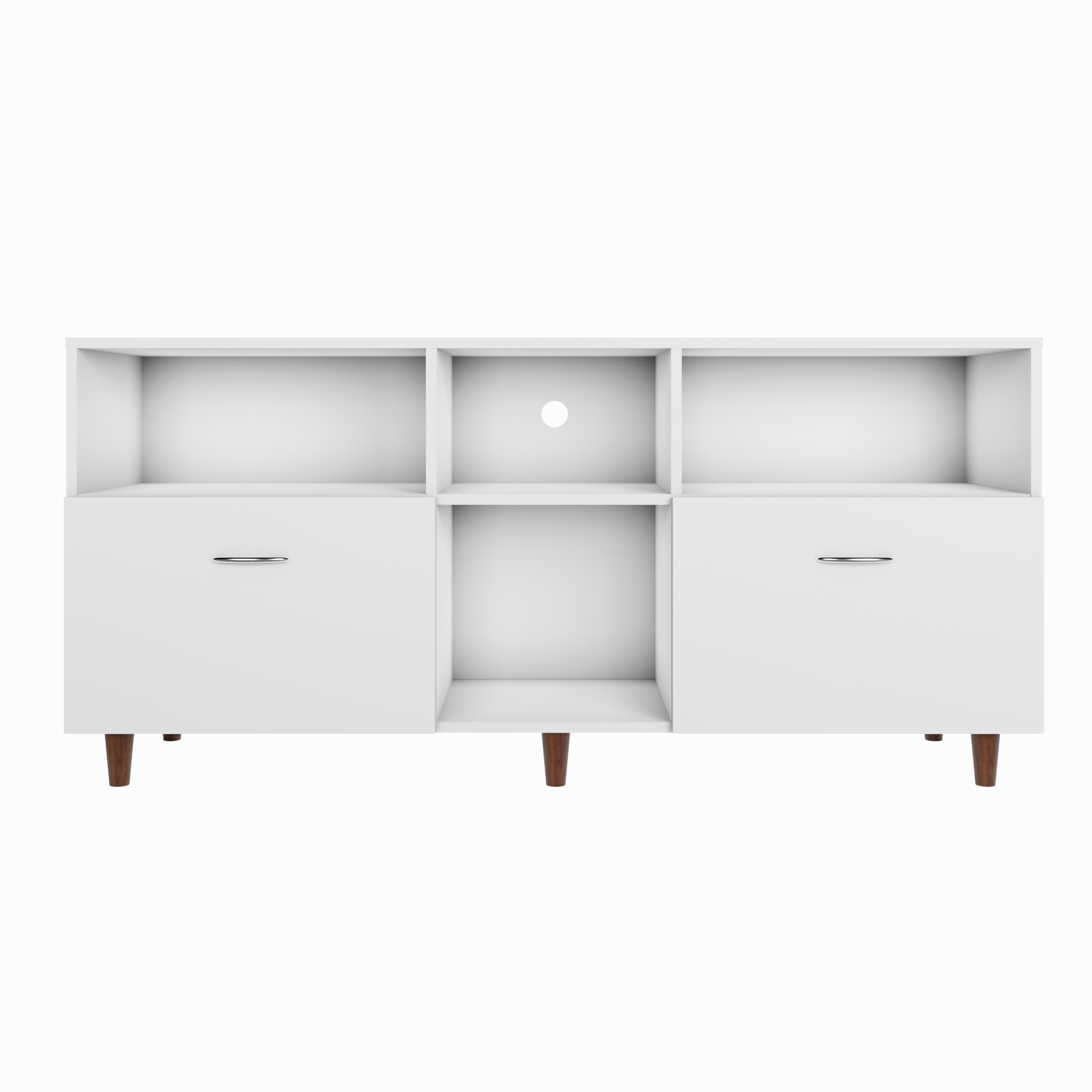 TV unit | 2 Drawers, Shelf & Open Shelves | Single Color TV & Entertainment Unit VIKI FURNITURE