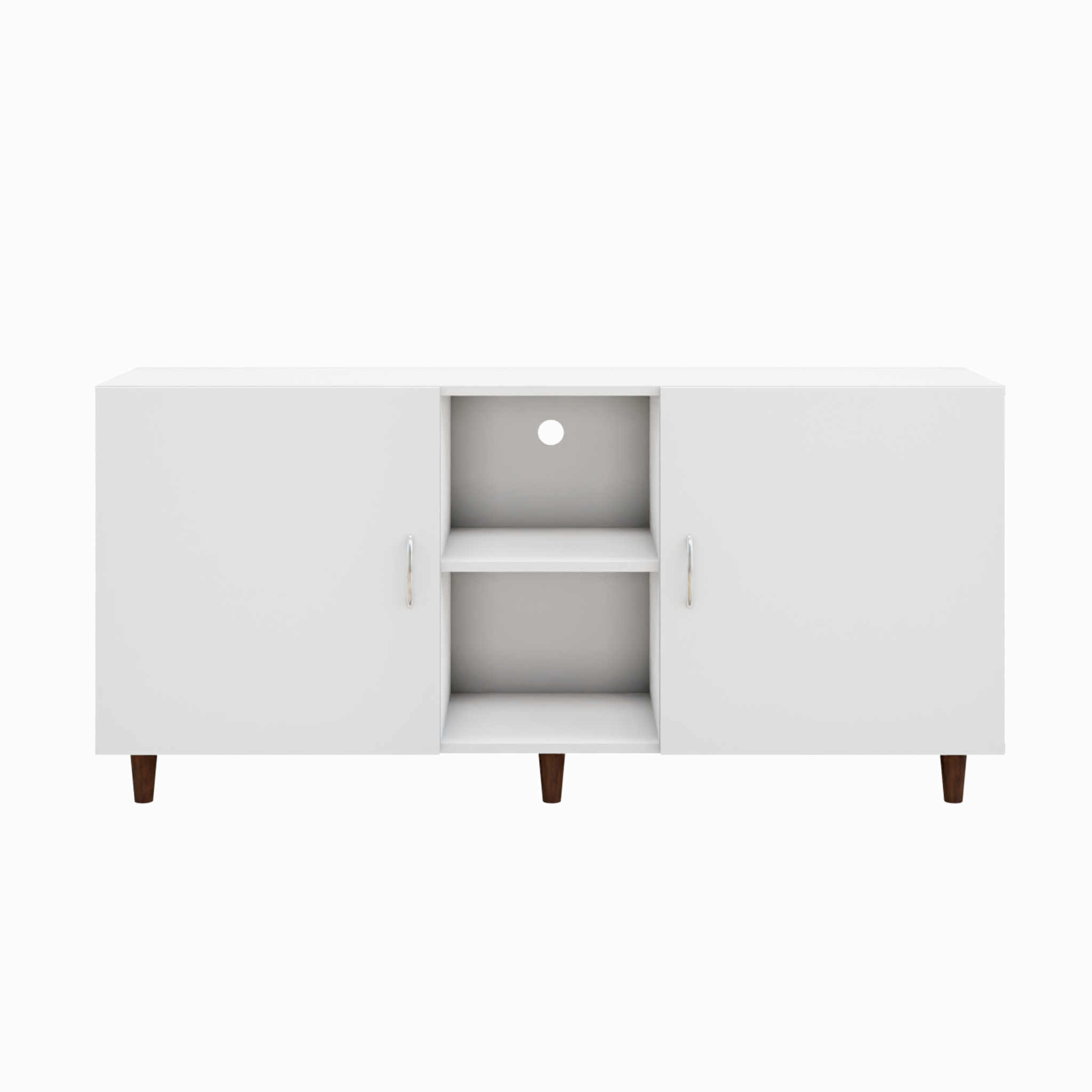 TV Unit | 2 Doors, Open Shelves | Single Color TV & Entertainment Unit VIKI FURNITURE