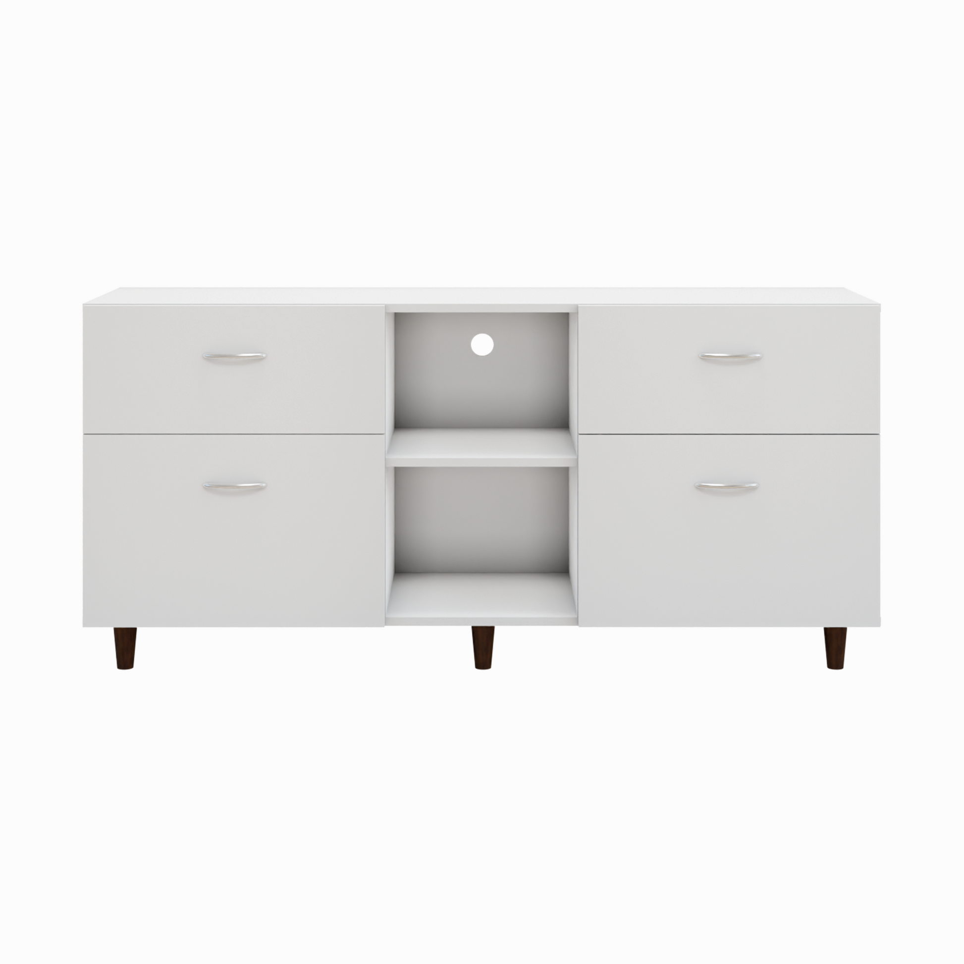 TV unit | 4 Drawers, Open Shelves | Single Color TV & Entertainment Unit VIKI FURNITURE