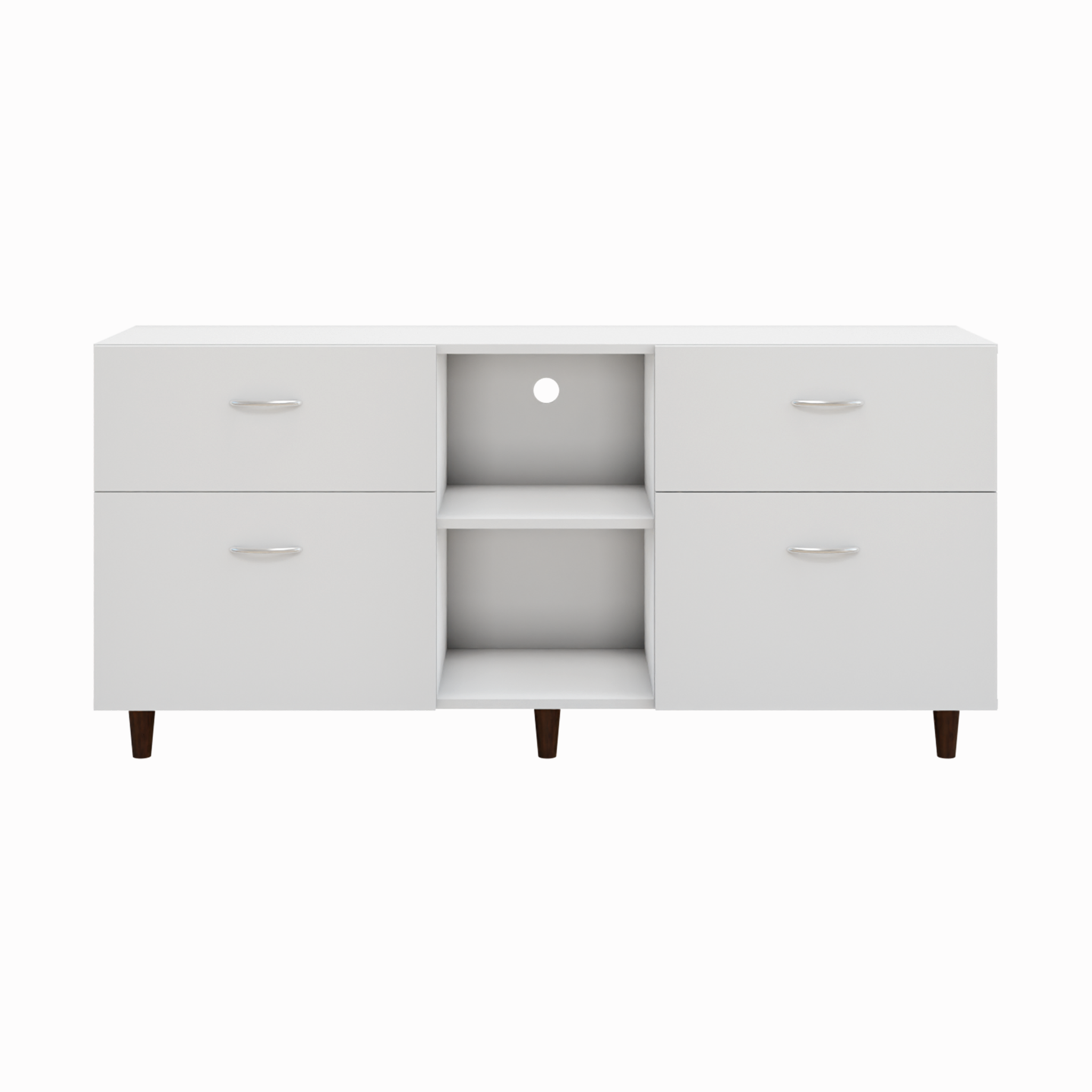 TV unit | 4 Drawers, Open Shelves | Single Color TV & Entertainment Unit VIKI FURNITURE