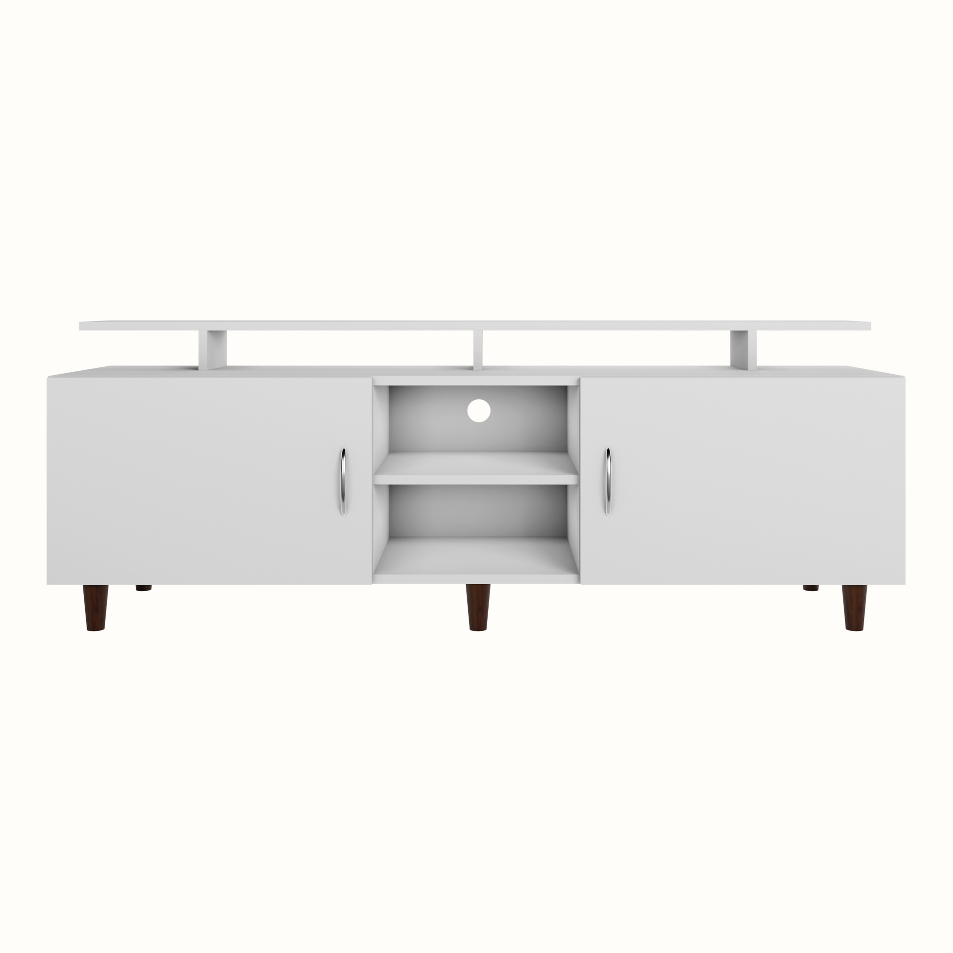 TV unit | 2 Doors, Open Shelves & Extension | Single Color TV & Entertainment Unit VIKI FURNITURE