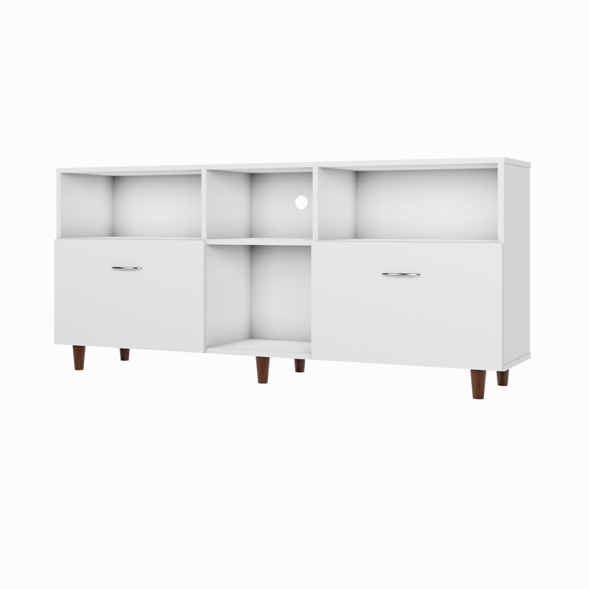 TV unit | 2 Drawers, Shelf & Open Shelves | Single Color TV & Entertainment Unit VIKI FURNITURE