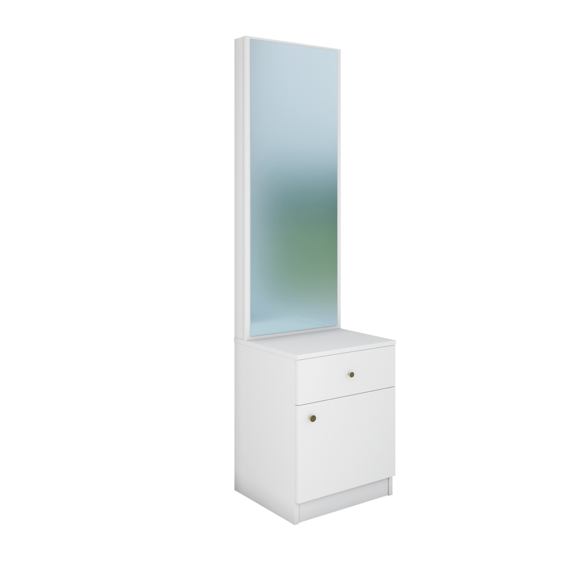 Dressing Table with Mirror Door | Door | Drawer & Open Shelves Dressing Table VIKI FURNITURE