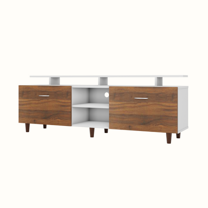 TV Unit | Drawers, Open Shelf & Extension | Dual Color TV & Entertainment Unit VIKI FURNITURE